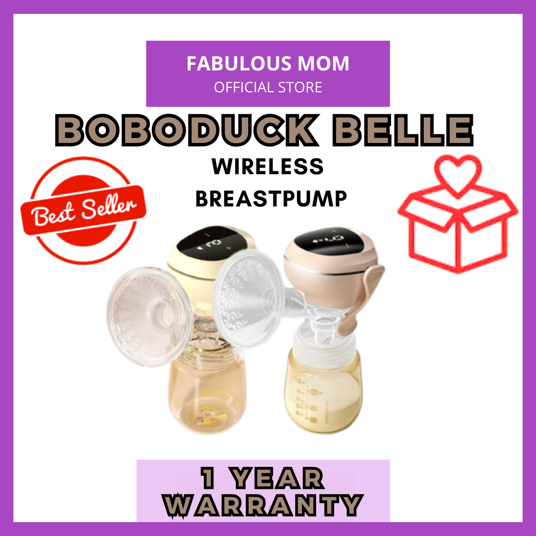 [BOBODUCK] Belle Wireless Breast Pump With Bottle + Free Storage Bag