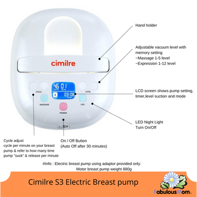 [CIMILRE] S3 Hospital Grade Double Electric Breastpump + FREE GIFTS