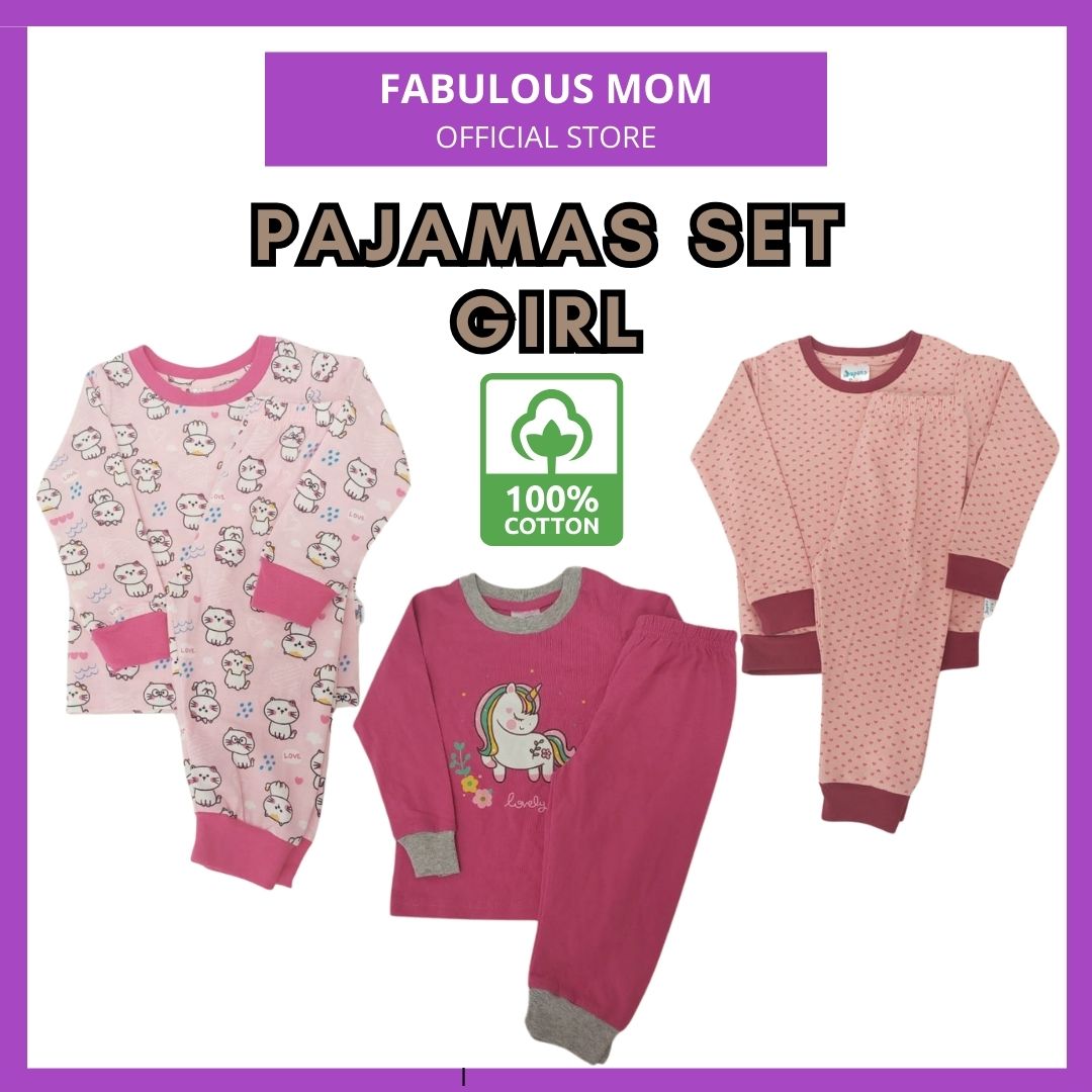 Super Sun 100% Cotton Girl Pajamas Set