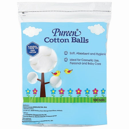 Pureen Cotton Ball Twinpack (2x100s) 100% Premium Quality