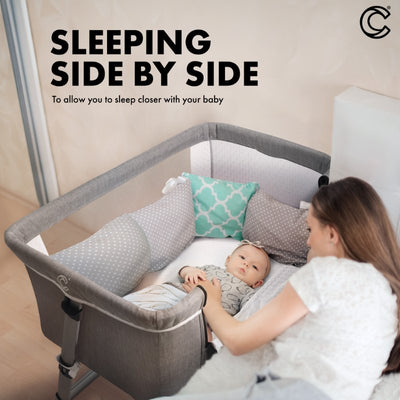 [CROLLA] STELLA BEDSIDE COT NEWBORN TO 9KG + 1 YEAR WARRANTY