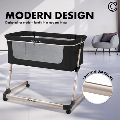[CROLLA] STELLA BEDSIDE COT NEWBORN TO 9KG + 1 YEAR WARRANTY