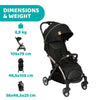 [CHICCO] Goody Plus Black RE-LUX Stroller Newborn to 22kg + FREE GIFTS