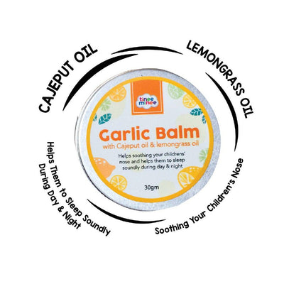 [TINEE MINEE] Garlic Balm For Soothing Baby Flu Cough Sleep Soundly Cajeput Lemongrass Oil