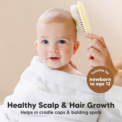 Wooden Baby Hair & Body Brush & Comb