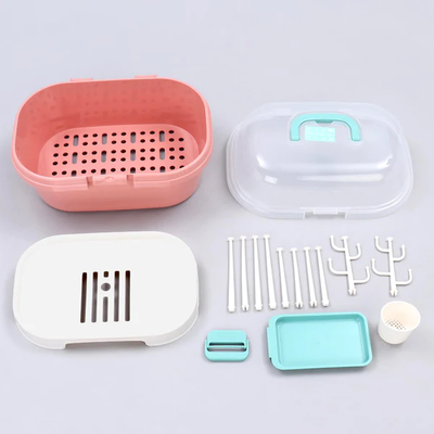Baby Bottle Accessories Drying Rack With Storage Box 2 in 1