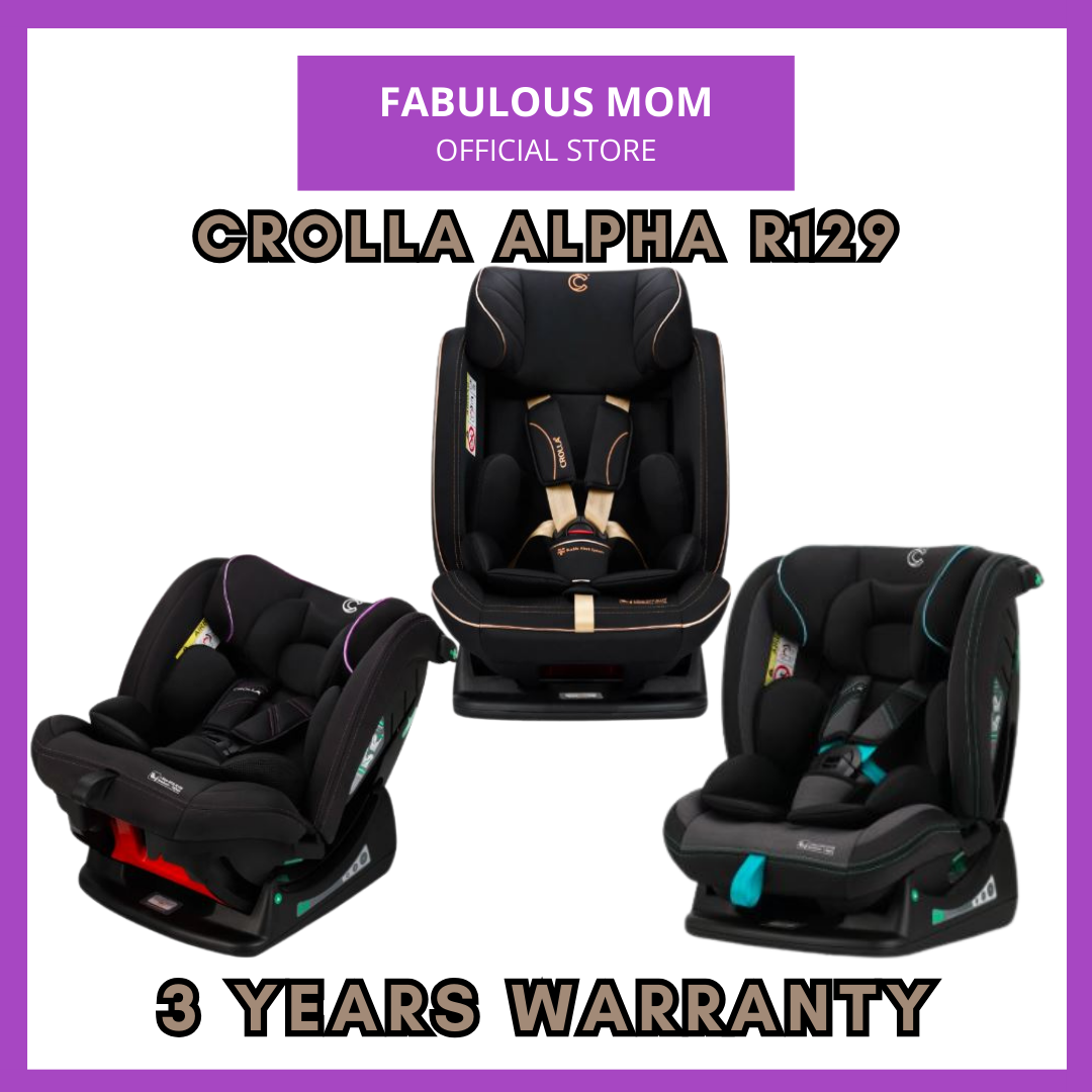 MOTHER'S DAY PROMO[CROLLA] ALPHA R129 CAR SEAT FROM BIRTH TO 150CM + 3 YEARS WARRANTY + FREE BABY TOWEL