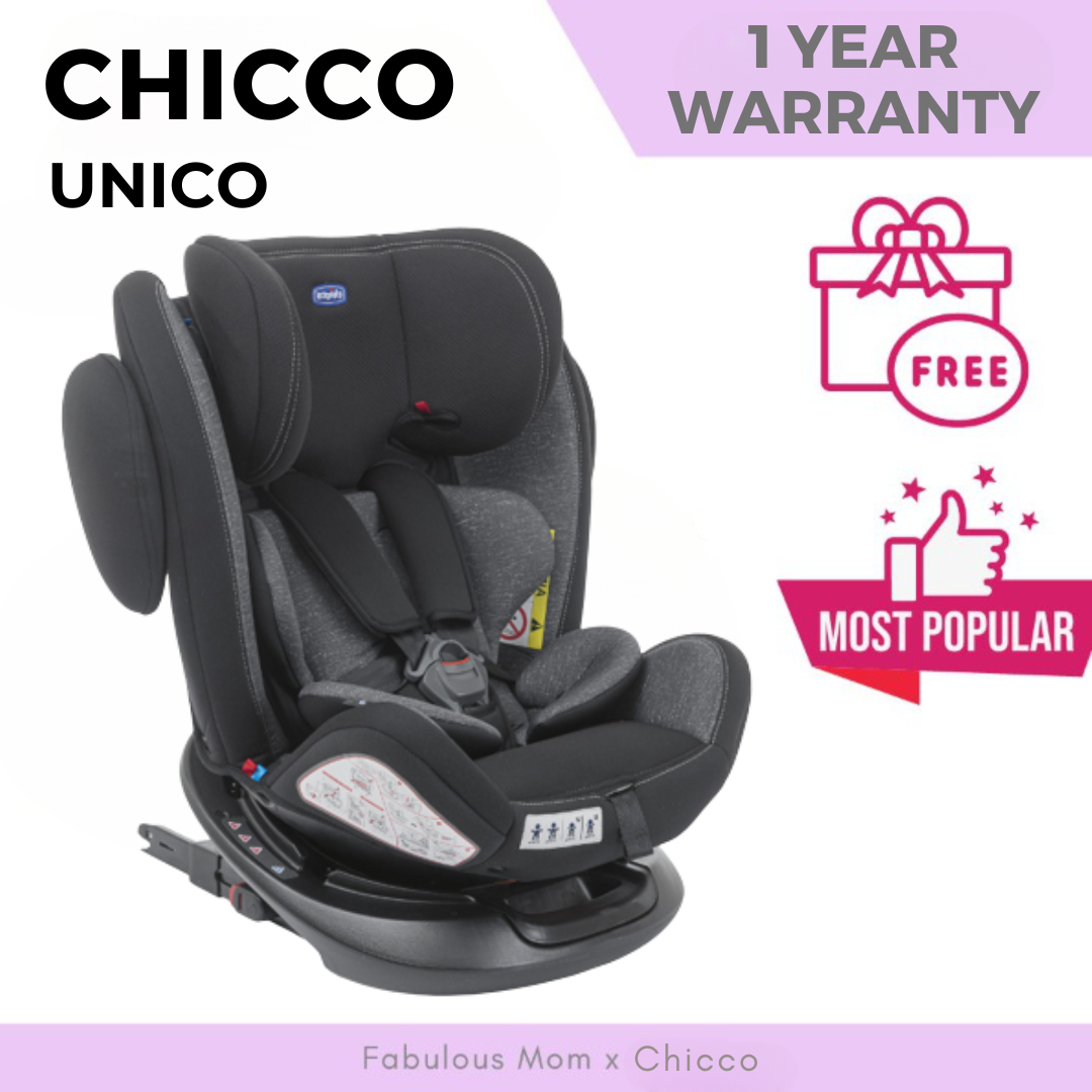 Chicco Unico Plus Car Seat FREE GIFTS (3 TIER TROLLEY OR DRYING RACK)