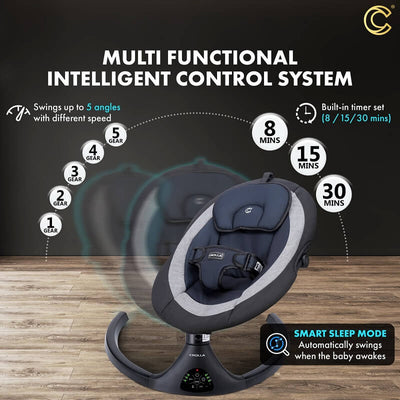 [CROLLA] Comfeo Baby Swing Electric Buai Elektik Bayi Rechargeable Rocker Bluetooth Multifunction