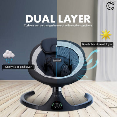 [CROLLA] Comfeo Baby Swing Electric Buai Elektik Bayi Rechargeable Rocker Bluetooth Multifunction