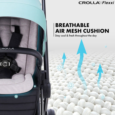 [CROLLA] FLEXXI TWO WAYS FACING STROLLER FROM NEWBORN TO 22KG + 1 YEAR WARRANTY