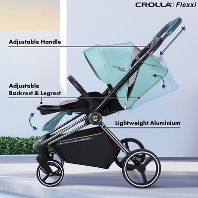 [CROLLA] FLEXXI TWO WAYS FACING STROLLER FROM NEWBORN TO 22KG + 1 YEAR WARRANTY