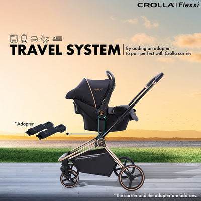 [CROLLA] FLEXXI TWO WAYS FACING STROLLER FROM NEWBORN TO 22KG + 1 YEAR WARRANTY