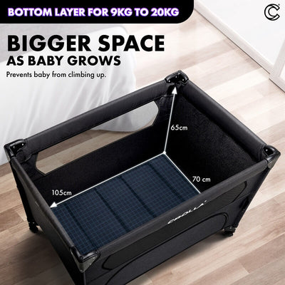 MOTHER'S DAY PROMO[CROLLA] ALLY ONE SIDE SLIDING PLAYPEN (UPGRADE) ONE PULL FOLD + 1 YEAR WARRANTY