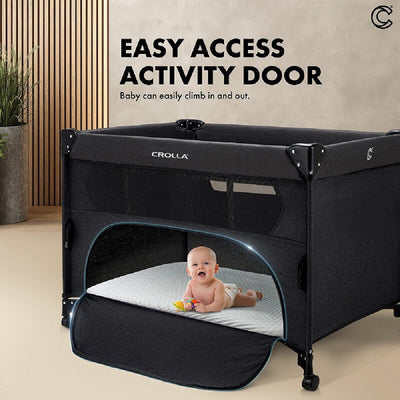 MOTHER'S DAY PROMO[CROLLA] ALLY ONE SIDE SLIDING PLAYPEN (UPGRADE) ONE PULL FOLD + 1 YEAR WARRANTY