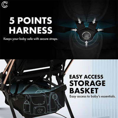 MOTHER'S DAY PROMO[CROLLA] FLEEX ULTRA COMPACT,TRAVEL LIGHT STROLLER FROM NEWBORN TO 15KG + 1 YEAR WARRANTY + FREE BABY TOWEL & STROLLER HOOK