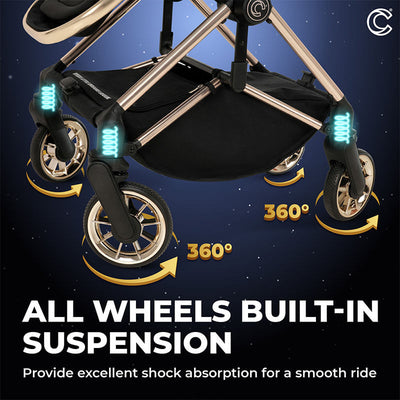 MOTHER'S DAY PROMO[CROLLA] ONE.1 TWO WAYS FACING STROLLER FROM NEWBORN TO 22KG + 1 YEAR WARRANTY + FREE STROLLER PAD & STROLLER HOOK
