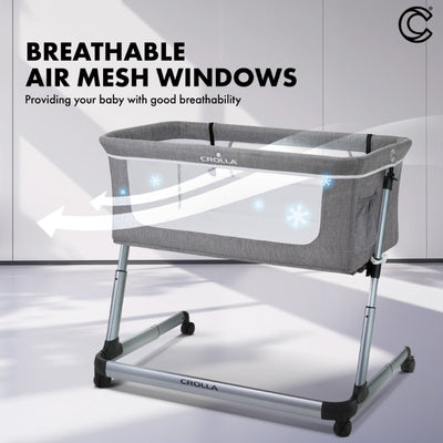 [CROLLA] STELLA BEDSIDE COT NEWBORN TO 9KG + 1 YEAR WARRANTY