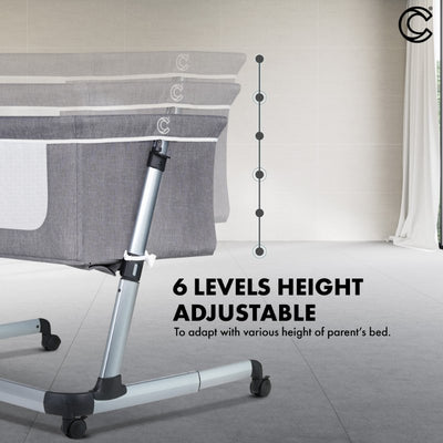 [CROLLA] STELLA BEDSIDE COT NEWBORN TO 9KG + 1 YEAR WARRANTY