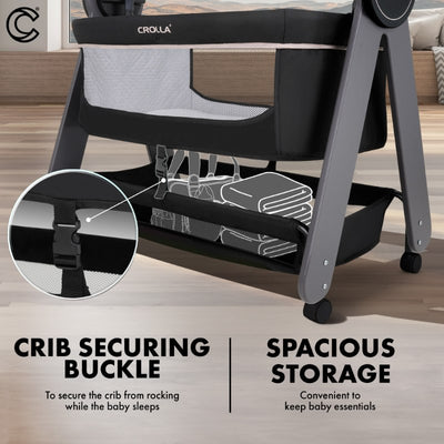 [CROLLA] ZENN BABY ELECTRIC BED SWING CRIB NEWBORN TO 9KG + 1 YEAR WARRANTY