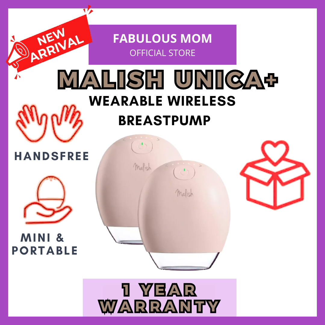 Malish Unica Plus+ Wearable Pump Slim Pump Pam Susu Ibu Slim Design + FREE GIFTS