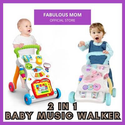 Baby Walker Interactive Baby Walker 2-in-1 Music Baby Toddler Learn To Walk 9 Months to 3 Years VTech MasBaby Walker