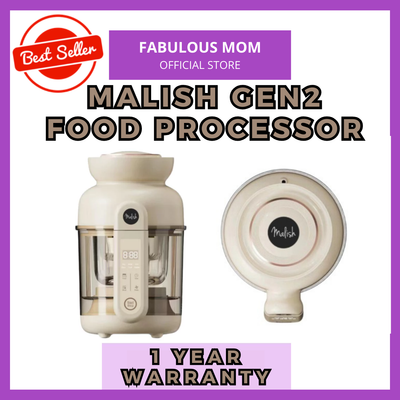 [MALISH] GEN 2 Baby Smart Food Processor Blender Steamer Multifunction