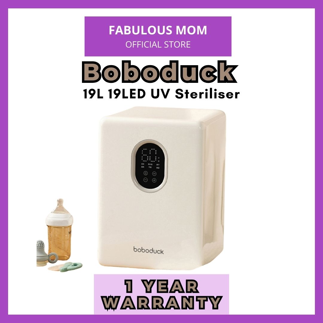 10% OFF [BOBODUCK] LED UV White Steriliser 19 Litre 19 LED FREE Baby Bottles Drying Rack