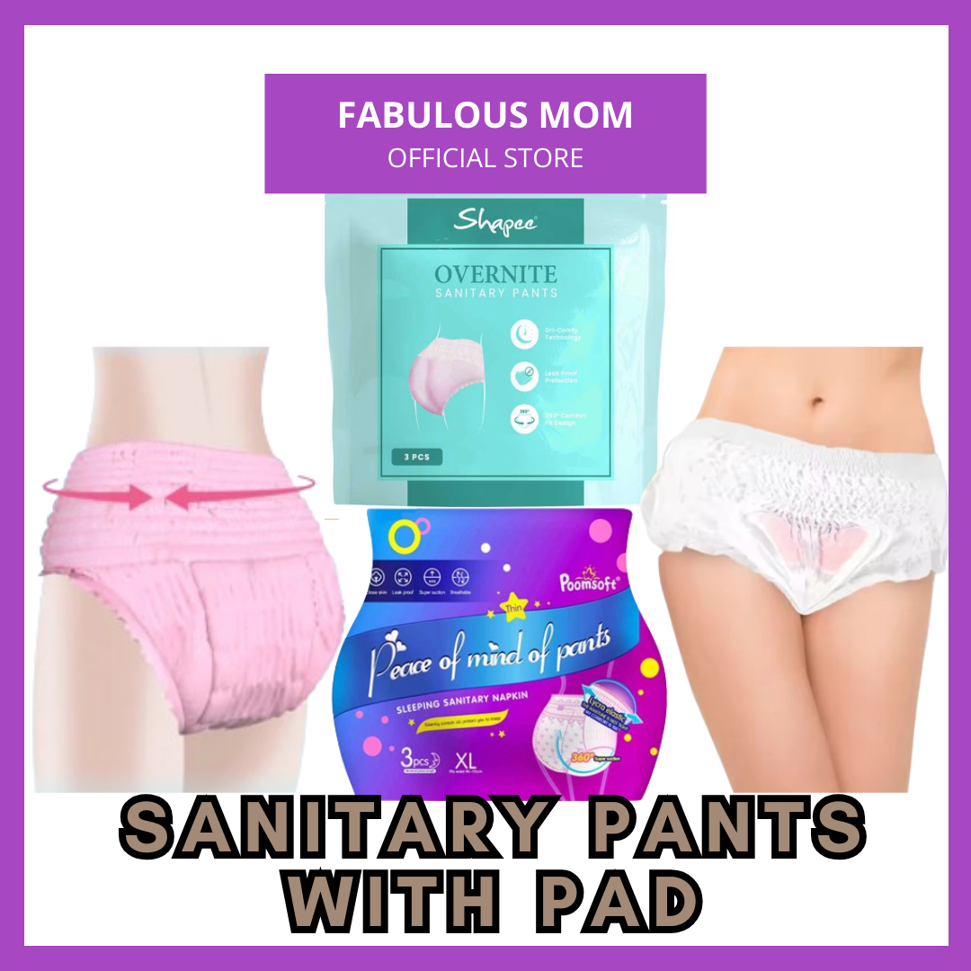 MOTHER'S DAY PROMO [POOMSOFT/SHAPEE] Mommy Sanitary Pads XL Overnite Confinement Panty with Pad Menstrual Pants