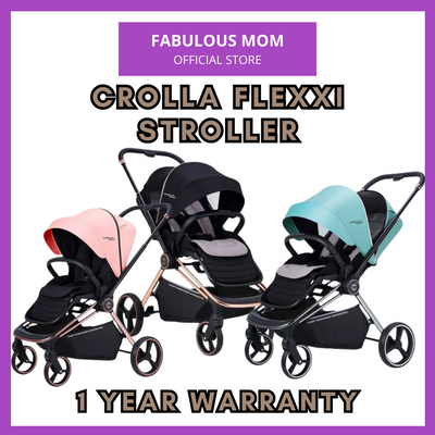 [CROLLA] FLEXXI TWO WAYS FACING STROLLER FROM NEWBORN TO 22KG + 1 YEAR WARRANTY