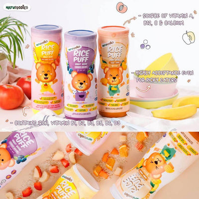 Natufoodies Riceberry Puff Baby Cereal Food For 8months+ 60g