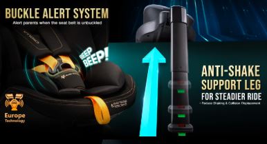 [CROLLA] i-SIZE360 R129 CAR SEAT FROM NEWBORN TO 135CM + 3 YEARS WARRANTY