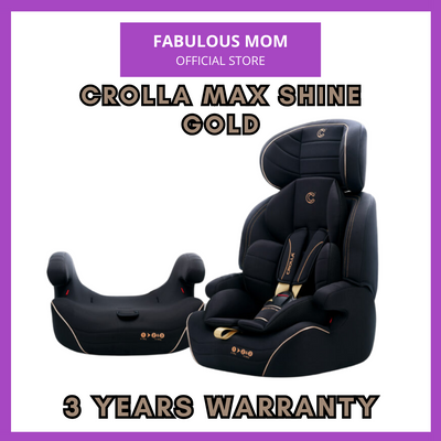 [CROLLA] MAX SHINE GOLD BOOSTER SEAT FROM 1 YEAR TO 12 YEARS + 3 YEARS WARRANTY
