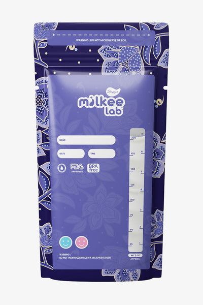 Shapee Milkee Lab Breastmilk Storage Bag Batik Series (25pcs) 3.5oz/5oz/7oz/10oz