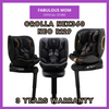MOTHER'S DAY PROMO[CROLLA] NEW NEX360 NEO R129 Car Seat ISOFIX 360 Newborn to 12 Years 150cm [3 Years Warranty] + FREE CROLLA CAR SEAT MIRROR
