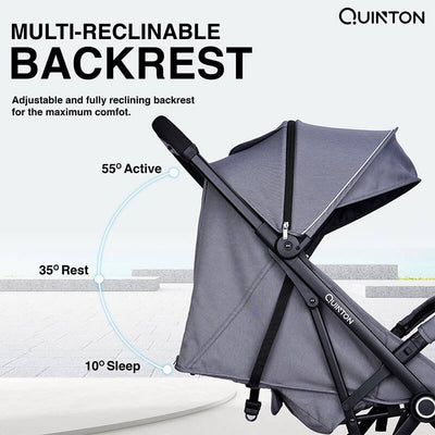 MOTHER'S DAY PROMO [ QUINTON ] LIGHT PLUS STROLLER + 1 YEAR WARRANTY + FREE SILICONE BIB