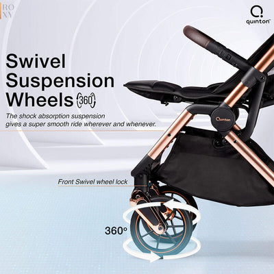 MOTHER'S DAY PROMO [ QUINTON ] ROXY STROLLER + 1 YEAR WARRANTY + FREE SILICONE BIB