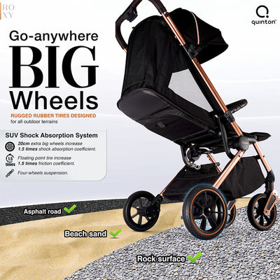 MOTHER'S DAY PROMO [ QUINTON ] ROXY STROLLER + 1 YEAR WARRANTY + FREE SILICONE BIB