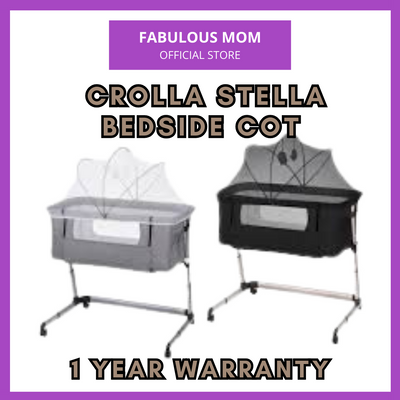 [CROLLA] STELLA BEDSIDE COT NEWBORN TO 9KG + 1 YEAR WARRANTY