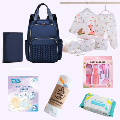 Premium Mummy Diaper Bag Newborn Hamper Baby Shower Gift Set