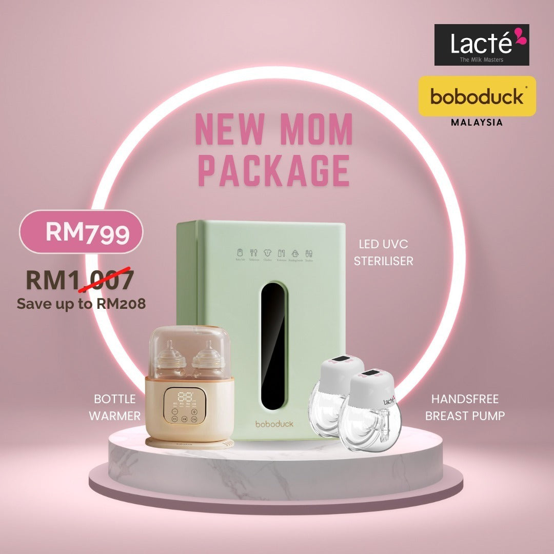 [PROMO MOTHER'S DAY] Boboduck Bundle Set Lacte Nova Double Wearable Bottle Warmer UV Steriliser New Mom Set Package