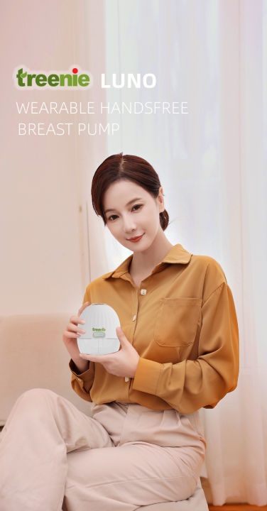 PROMO Treenie Luno Wearable Breastpump Hands Free Rechargeable Slim Design Pump + FREE GIFTS