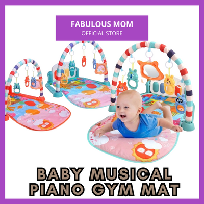 Baby Learn-To-Kick Gym Mat Musical Piano Play