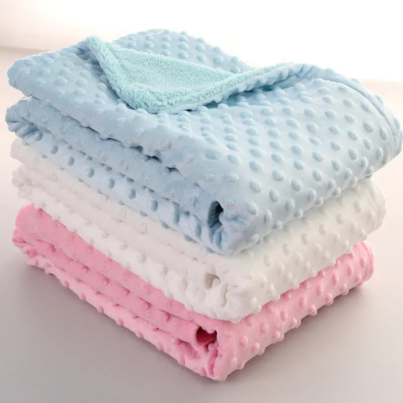 [KOLACO] Baby Blanket Soft Thermal Double Fleece Bubble