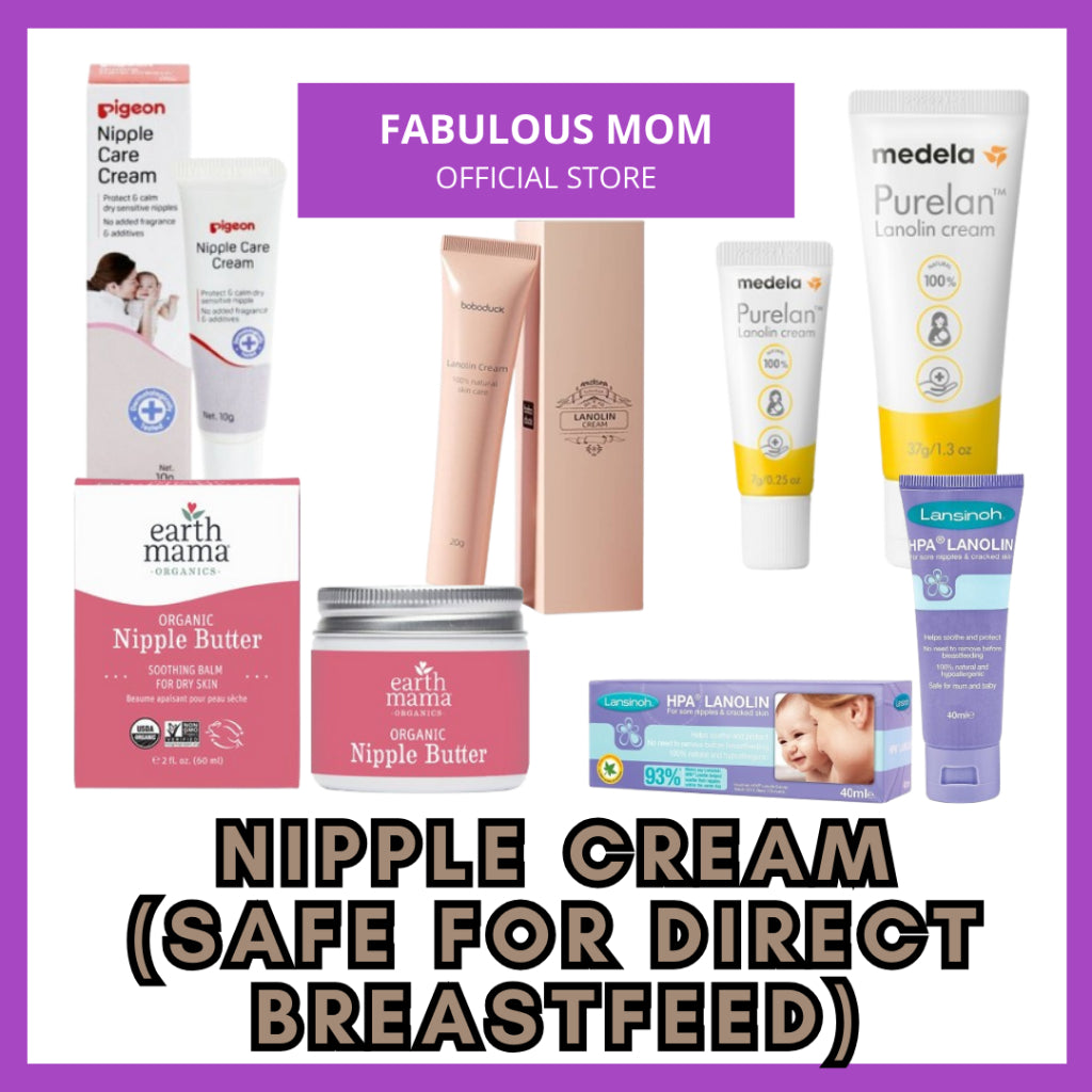 [EARTHMAMA/LANSINOH/PIGEON] Nipple Cream Care For Cracked Nipple Safe Direct Breastfeed