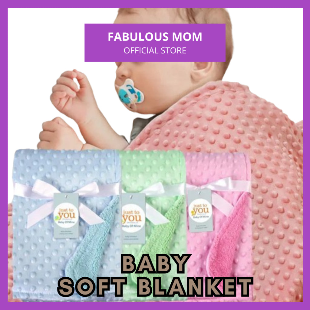[KOLACO] Baby Blanket Soft Thermal Double Fleece Bubble