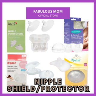 [MALISH/LACTE/LANSINOH] Silicone Nipple Protector Shield BPA FREE 1 Pair