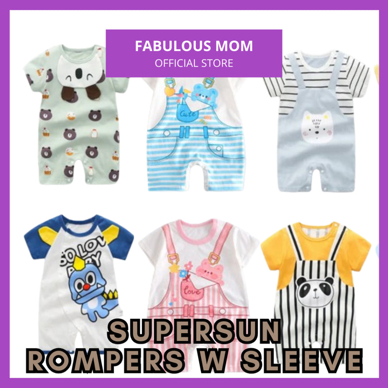 [SUPERSUN] Baby Rompers for Girls And Boys Short Sleeve