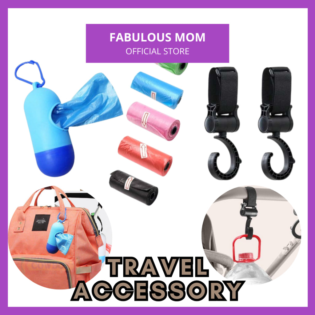 Travel Accessory Baby Diaper Waste Bag Stroller Hook Hanger