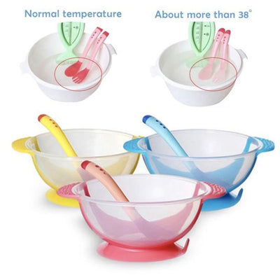 Baby Feeding Utensils Training Bowl Silicone Stainless Steel